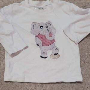 Roll TIDE! White Kids Shirt with Elephant Design
